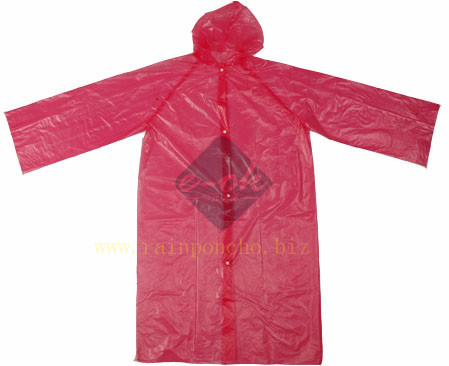 pe emergency raincoat pe disposable raincoat red